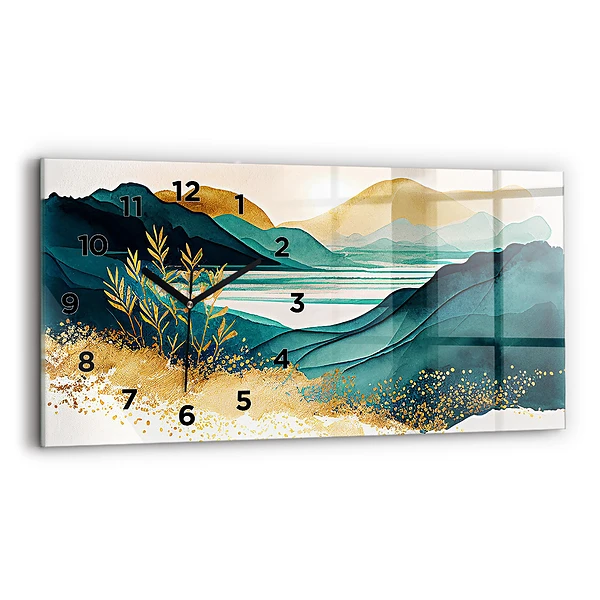 Horizontale Uhr mit motiv Berglandschaft