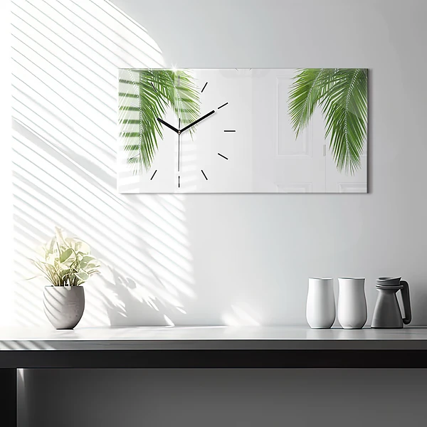 Horizontale Uhr Palmenblatt Natur