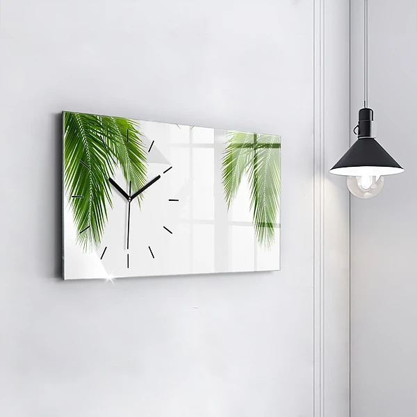 Horizontale Uhr Palmenblatt Natur