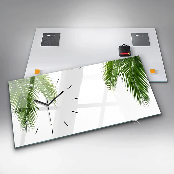 Horizontale Uhr Palmenblatt Natur