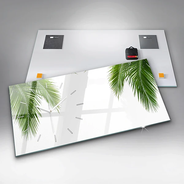 Horizontale Uhr Palmenblatt Natur