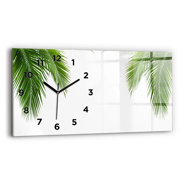 Horizontale Uhr Palmenblatt Natur