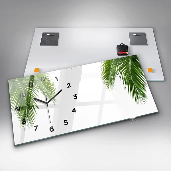 Horizontale Uhr Palmenblatt Natur