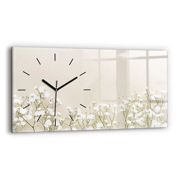 Horizontale Uhr Blühende Blumen
