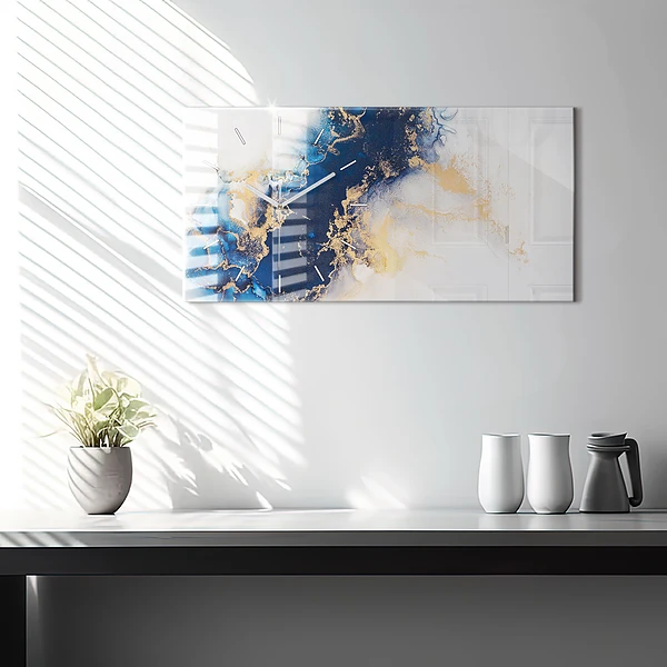 Horizontale Uhr mit motiv Marmoriertes Muster
