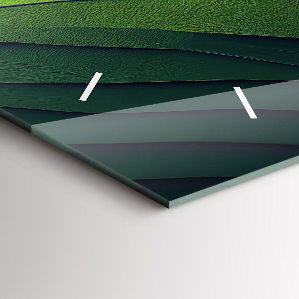 Horizontale Uhr mit motiv Abstrakte grüne Felder