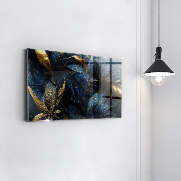 Horizontale Uhr mit motiv Dekorative Blumen