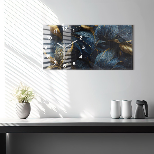 Horizontale Uhr mit motiv Dekorative Blumen