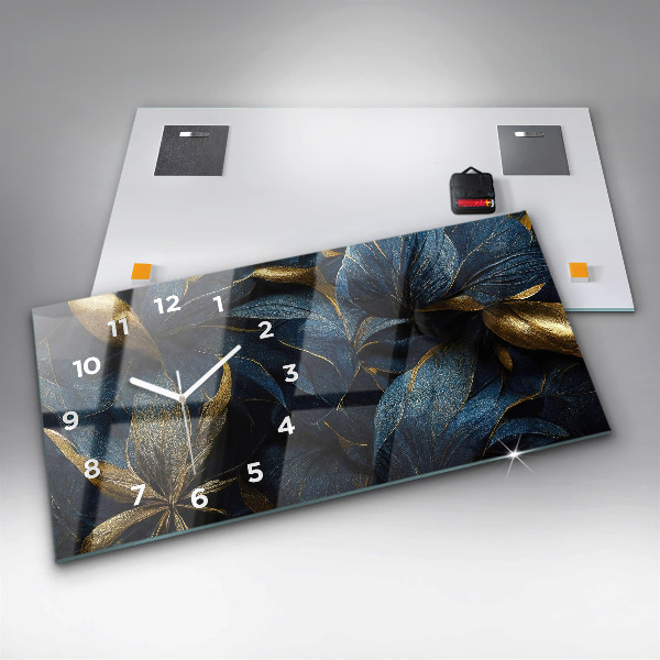 Horizontale Uhr mit motiv Dekorative Blumen