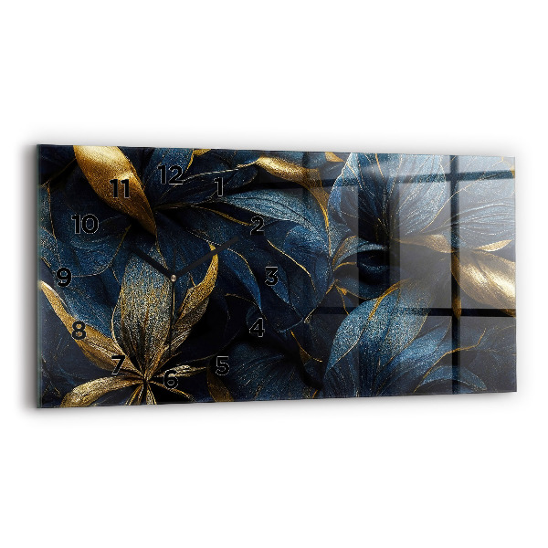 Horizontale Uhr mit motiv Dekorative Blumen