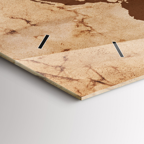 Horizontale Uhr Alte Weltkarte