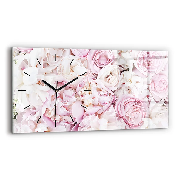 Horizontale Uhr Dekorative Blumen