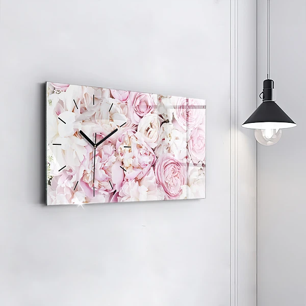 Horizontale Uhr Dekorative Blumen