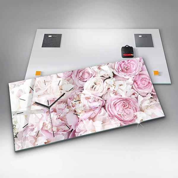 Horizontale Uhr Dekorative Blumen