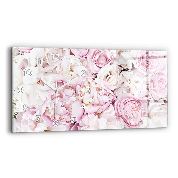 Horizontale Uhr Dekorative Blumen
