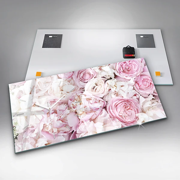 Horizontale Uhr Dekorative Blumen