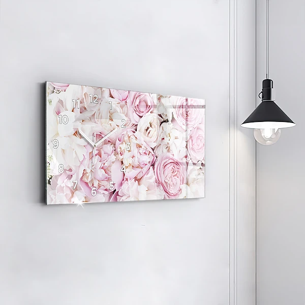 Horizontale Uhr Dekorative Blumen