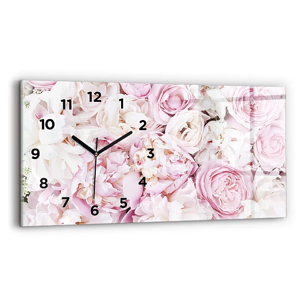 Horizontale Uhr Dekorative Blumen
