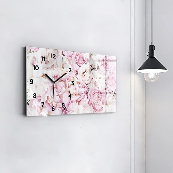 Horizontale Uhr Dekorative Blumen