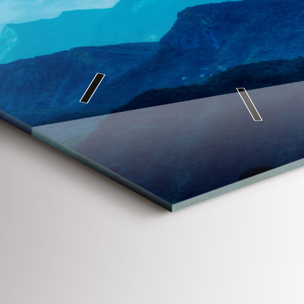 Horizontale Uhr mit motiv Aquarell Berg