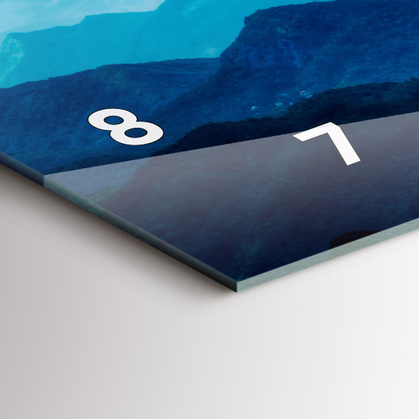 Horizontale Uhr mit motiv Aquarell Berg