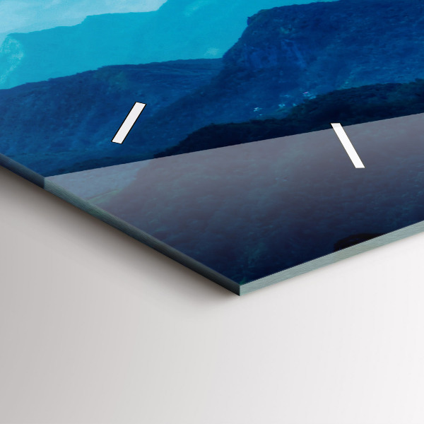 Horizontale Uhr mit motiv Aquarell Berg