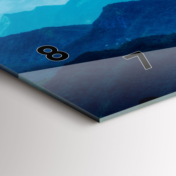 Horizontale Uhr mit motiv Aquarell Berg