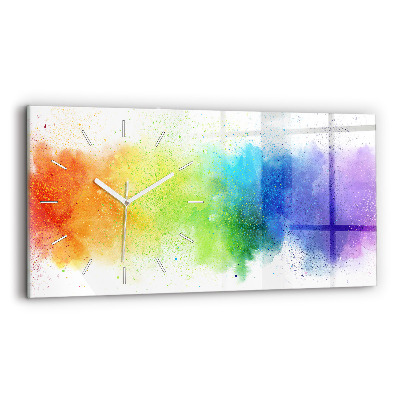 Horizontale Uhr mit motiv Abstrakter Regenbogen