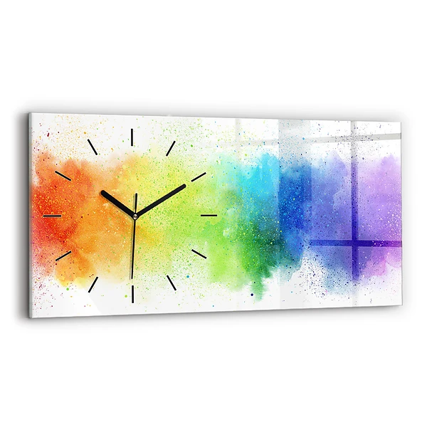Horizontale Uhr mit motiv Abstrakter Regenbogen