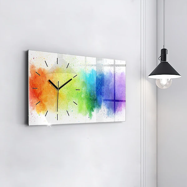 Horizontale Uhr mit motiv Abstrakter Regenbogen