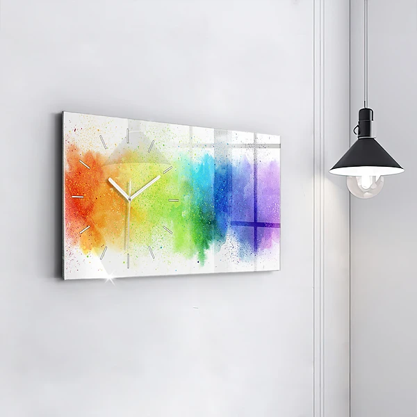 Horizontale Uhr mit motiv Abstrakter Regenbogen