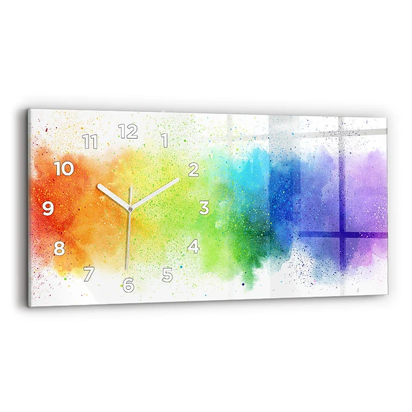 Horizontale Uhr mit motiv Abstrakter Regenbogen