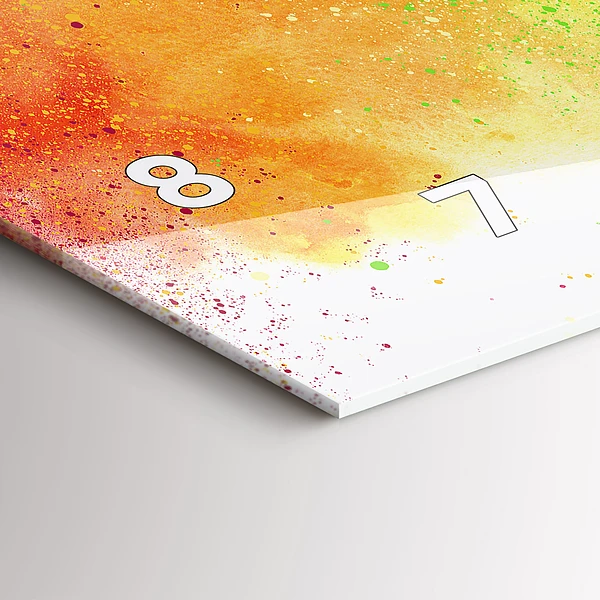 Horizontale Uhr mit motiv Abstrakter Regenbogen