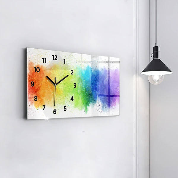 Horizontale Uhr mit motiv Abstrakter Regenbogen