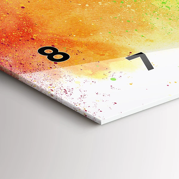 Horizontale Uhr mit motiv Abstrakter Regenbogen