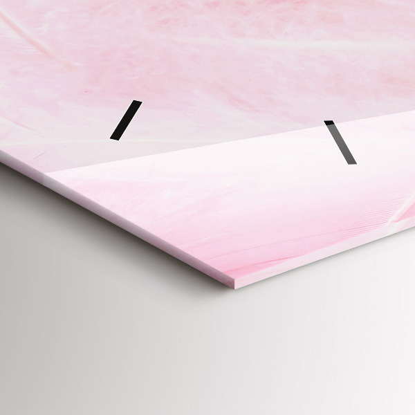 Horizontale Uhr mit motiv Federn abstrakt