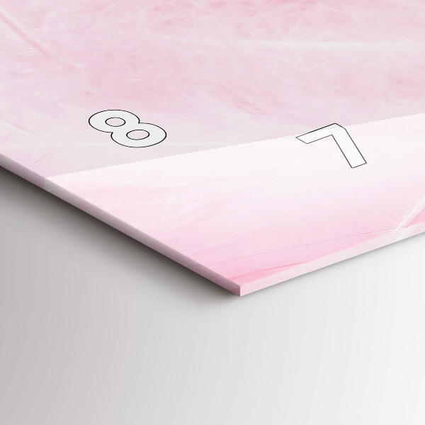 Horizontale Uhr mit motiv Federn abstrakt