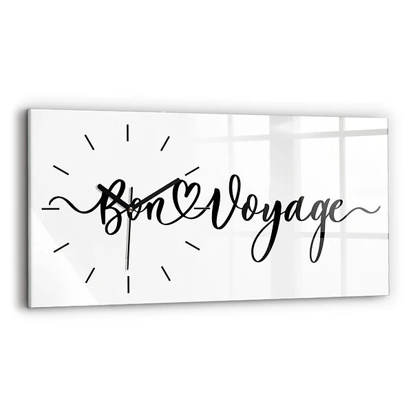 Horizontale Uhr mit motiv Inschrift Bon voyage