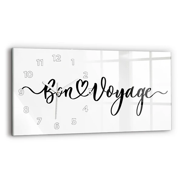 Horizontale Uhr mit motiv Inschrift Bon voyage