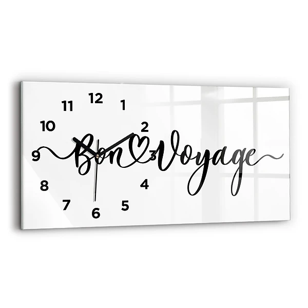Horizontale Uhr mit motiv Inschrift Bon voyage