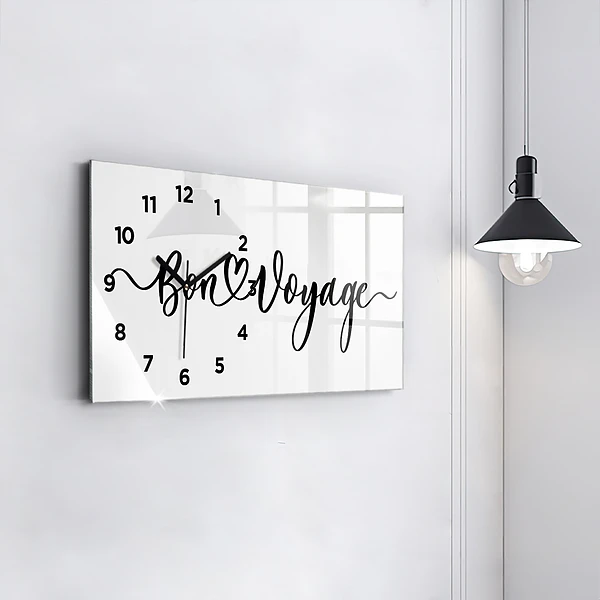 Horizontale Uhr mit motiv Inschrift Bon voyage