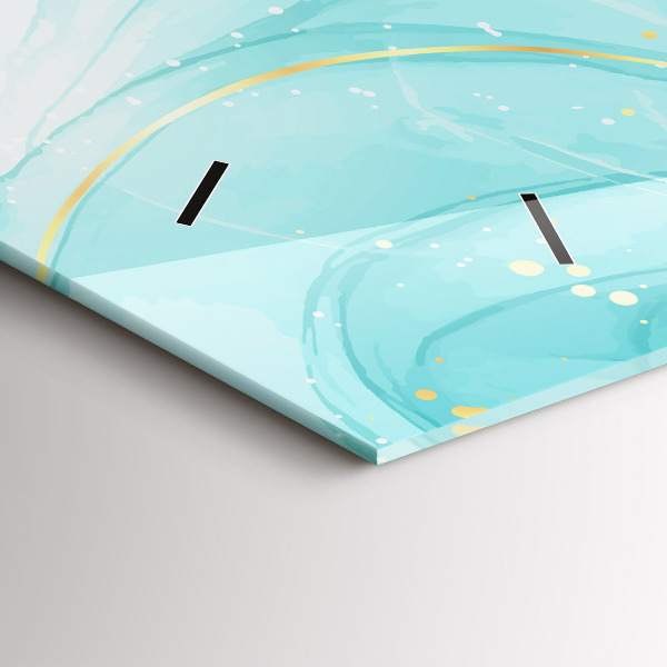 Horizontale Uhr Abstrakter Marmor