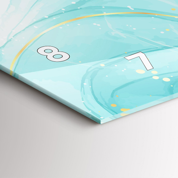 Horizontale Uhr Abstrakter Marmor