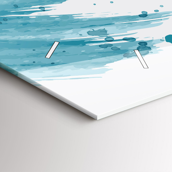 Horizontale Uhr Pinselstriche