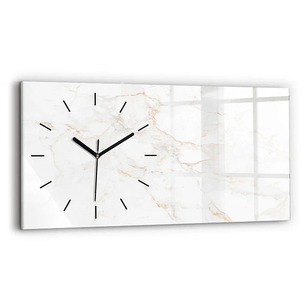 Horizontale Uhr mit motiv Eleganter Marmor