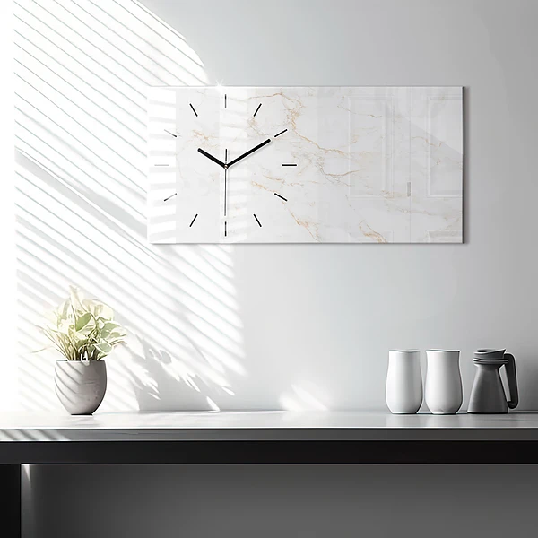 Horizontale Uhr mit motiv Eleganter Marmor