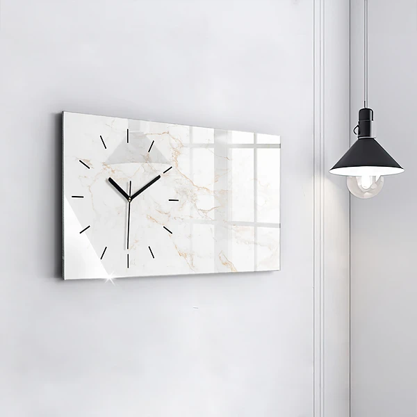 Horizontale Uhr mit motiv Eleganter Marmor