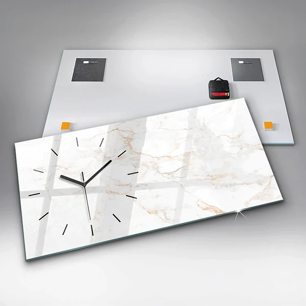 Horizontale Uhr mit motiv Eleganter Marmor