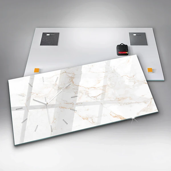 Horizontale Uhr mit motiv Eleganter Marmor