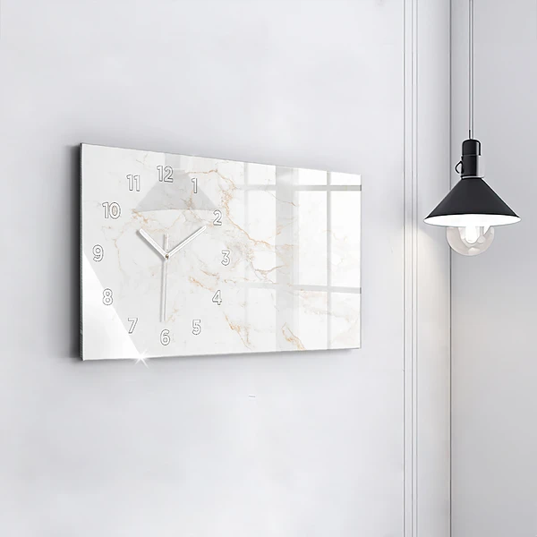 Horizontale Uhr mit motiv Eleganter Marmor